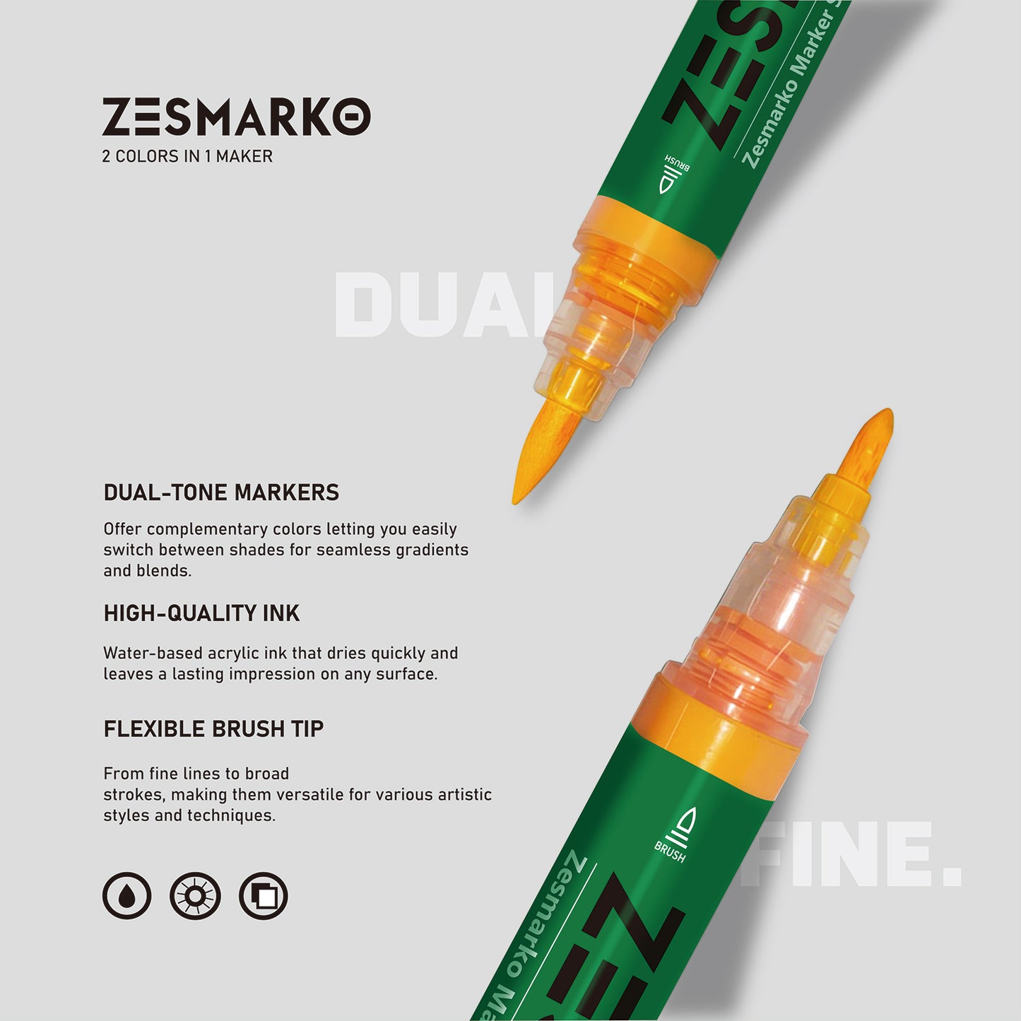 Premium Acrylic Paint Markers – 24 Vibrant Colors for All Surfaces